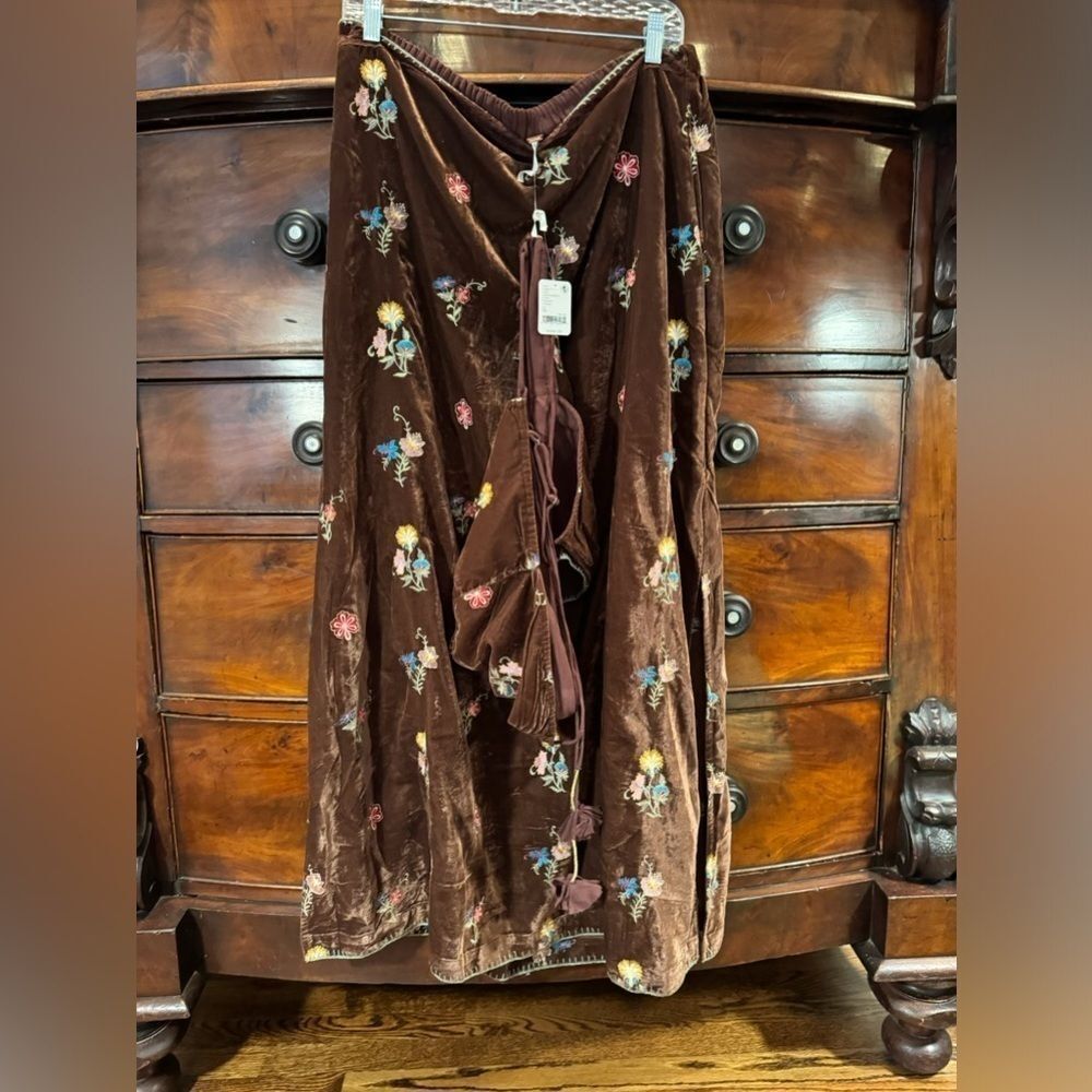 Free People Sonja Slip Set Skirt & Crop Top Size XL - Picture 4 of 9
